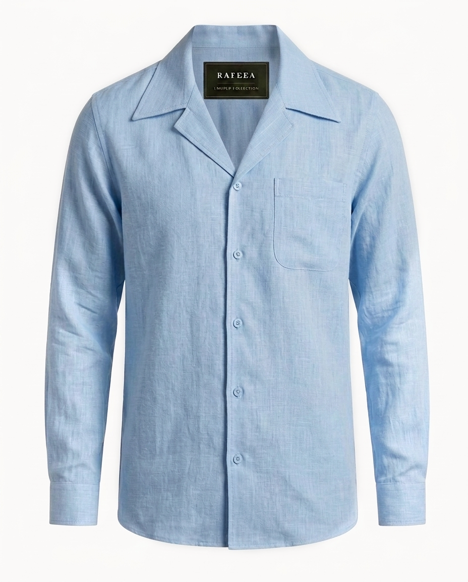 Shirt — Sky blue  Cuban Linen