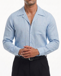 Shirt — Sky blue  Cuban Linen