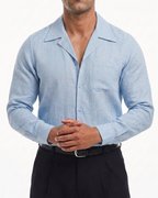 Shirt — Sky blue  Cuban Linen
